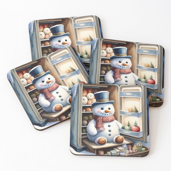 Item preview, Cute Snowman chilling in the Freezer designed and sold by DreamyEscapism.