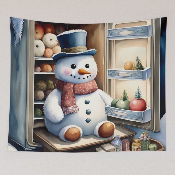Item preview, Cute Snowman chilling in the Freezer designed and sold by DreamyEscapism.