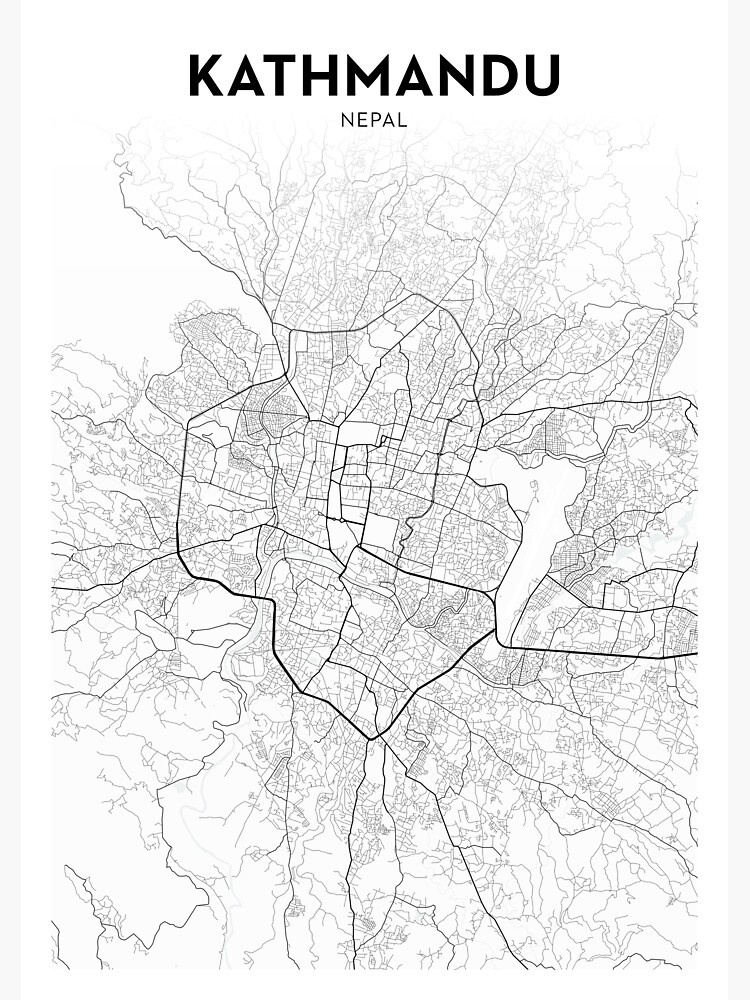 "Kathmandu City Map" Sticker for Sale by OrtaMaps Redbubble