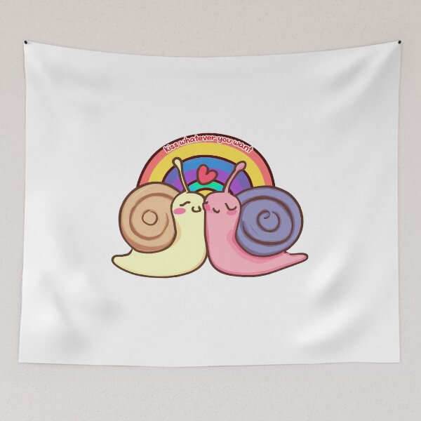 Item preview, Cute Pride: Two Snails Share a Loving Kiss in this Adorable Sticker, Spreading a Message of Love and Freedom to Kiss Whoever You Want designed and sold by Koolzilla.