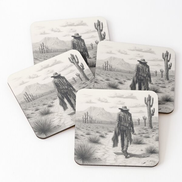 Item preview, A Gunslinger Walking in the Desert designed and sold by Sketch-Shack.