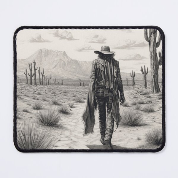 Item preview, A Gunslinger Walking in the Desert designed and sold by Sketch-Shack.