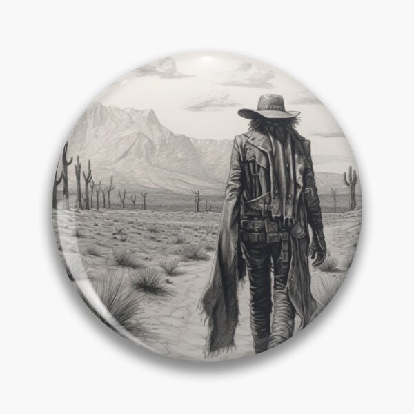 Item preview, A Gunslinger Walking in the Desert designed and sold by Sketch-Shack.