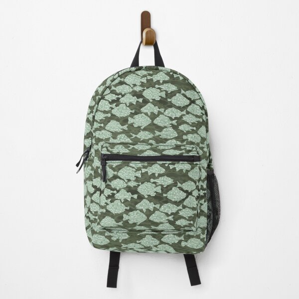 Item preview, Dappled Fish Parade on Dark Khaki Ripples Repeat 5748 designed and sold by Art in My Loft.