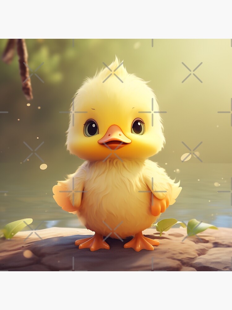 Thumbnail 3 of 3, Sticker, cutie patootie duck designed and sold by A3JArtworks.