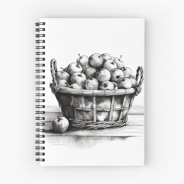 Item preview, An Apple Basket Sketch designed and sold by Sketch-Shack.