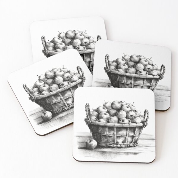 Item preview, An Apple Basket Sketch designed and sold by Sketch-Shack.