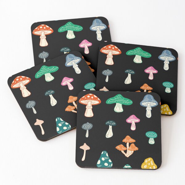 Item preview, Colorful Mushrooms Template designed and sold by inkStyleMDQ.