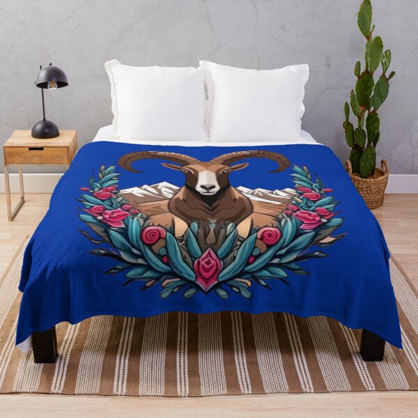Item preview, Desert Bighorn Sheep Surrounded By Sagebrush Nevada State Tattoo Art designed and sold by taiche.