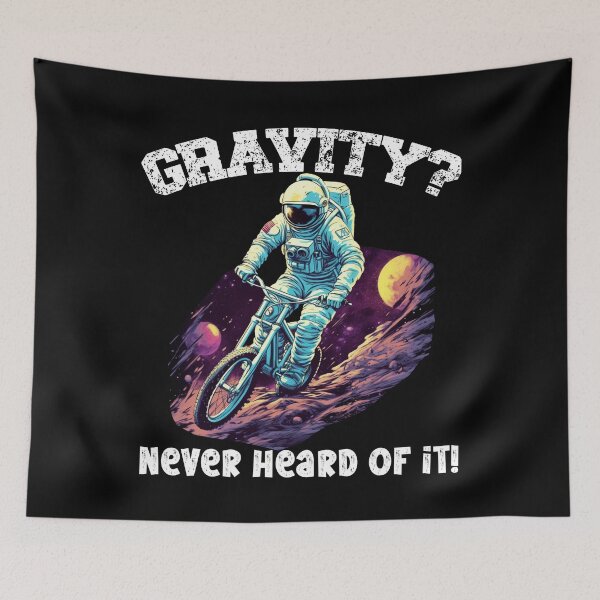 Item preview, Moon-Cycling Astronaut - Gravity? Never heard of it! designed and sold by Zandalus.