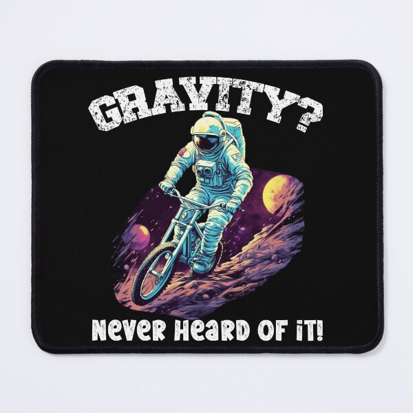 Item preview, Moon-Cycling Astronaut - Gravity? Never heard of it! designed and sold by Zandalus.