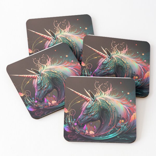 Item preview, Abstract Psychedelic Unicorn Face Art designed and sold by PeteRascal.