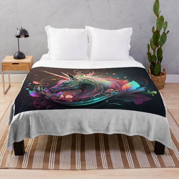 Item preview, Abstract Psychedelic Unicorn Face Art designed and sold by PeteRascal.