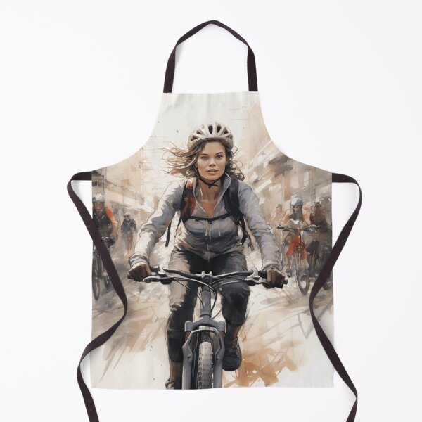 Item preview, A Woman Riding a Bike in the City designed and sold by Sketch-Shack.