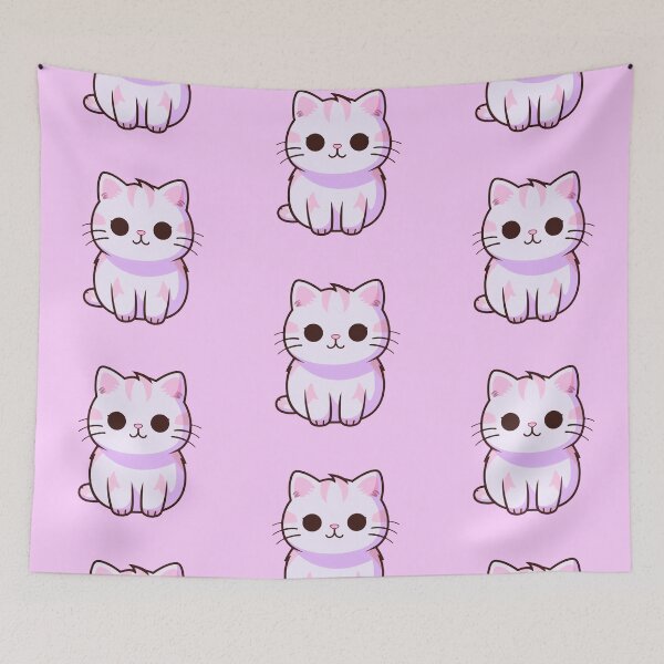 Item preview, Fluffy Cute Pink Cat designed and sold by Rauens.