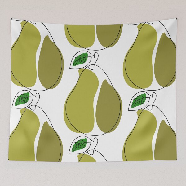 Item preview, Pear one line art designed and sold by Hagar Rabee.