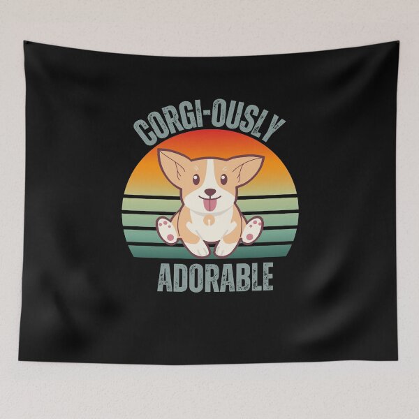 Item preview, Retro Sunset | Corgi Ously Adorable | dogs lover designed and sold by MagicalLuna.
