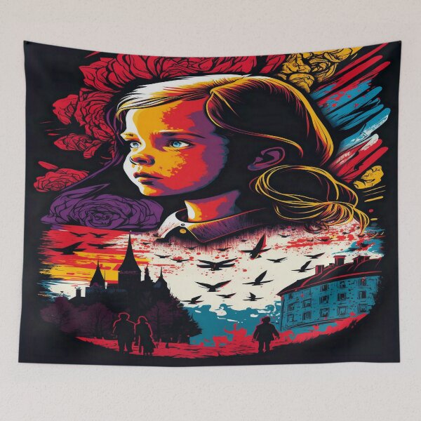 Item preview, Childhood in Russia girl child complex drawing designed and sold by Procerto.
