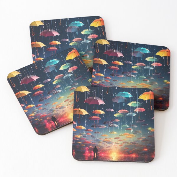 Item preview, rain and colorfull umbrellas designed and sold by Sylwia Kuc.