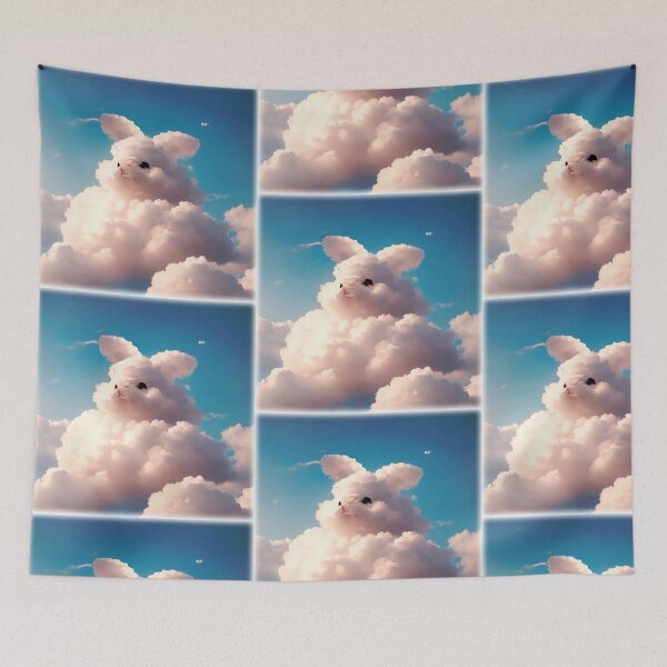 Item preview, rabbit shaped cloud designed and sold by eva3dadan.