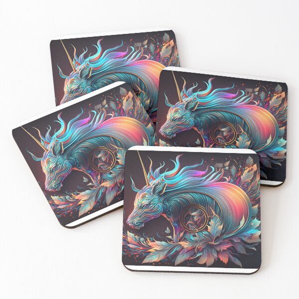 Item preview, Abstract Psychedelic Unicorn Face Art designed and sold by PeteRascal.