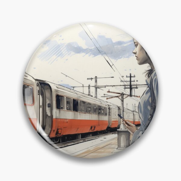 Item preview, A Woman Waiting for the Train designed and sold by Sketch-Shack.