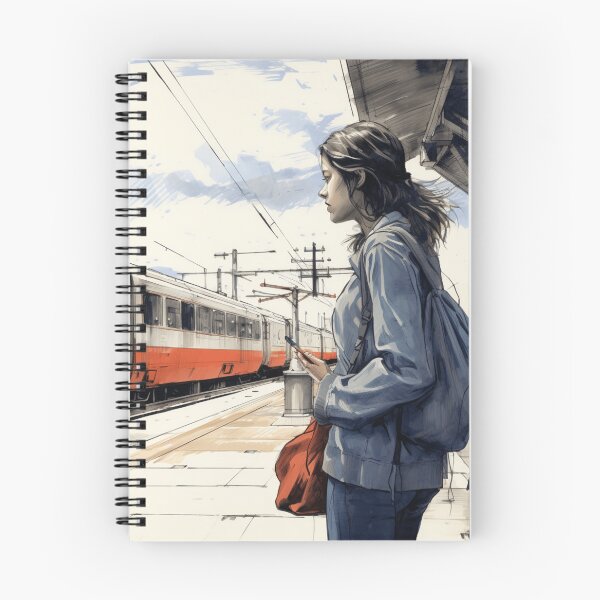 Item preview, A Woman Waiting for the Train designed and sold by Sketch-Shack.