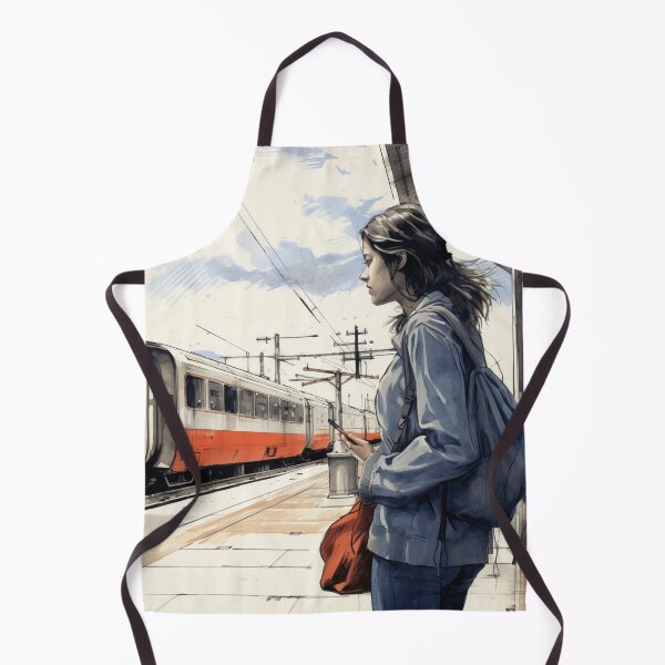 Item preview, A Woman Waiting for the Train designed and sold by Sketch-Shack.
