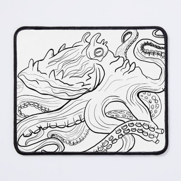 Aperçu de l'œuvre Poulpe Lineart créée et vendue par Brianna Timmerman.