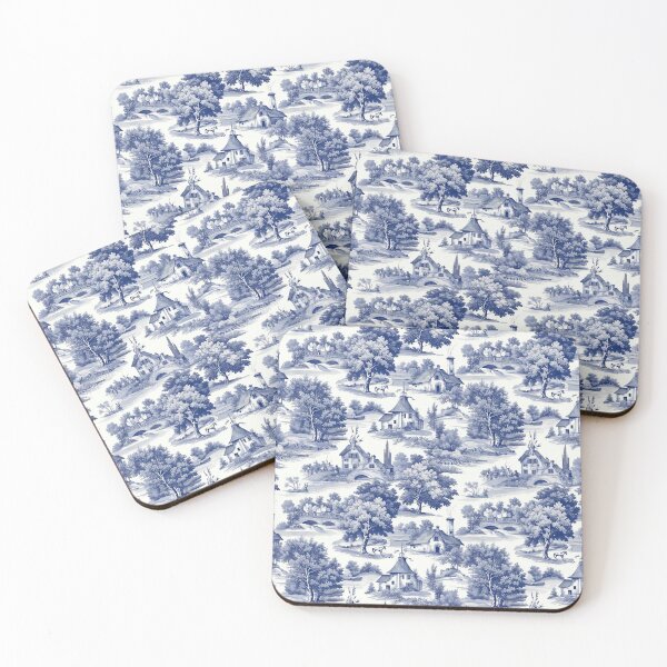 Item preview, Vintage French Toile de Jouy (Blue) #1 designed and sold by BrushstrokesA.