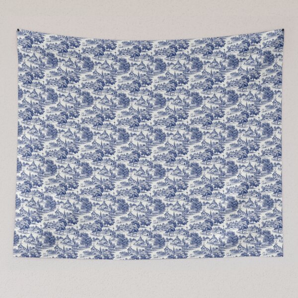 Item preview, Vintage French Toile de Jouy (Blue) #1 designed and sold by BrushstrokesA.
