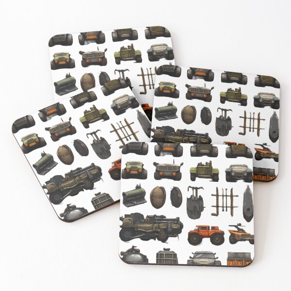 Aperçu de l'œuvre Icons spreadsheet for post-apocalyptic game  créée et vendue par tropicaltee.