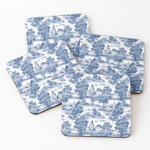 Item preview, Vintage French Toile de Jouy (Blue) #2 designed and sold by BrushstrokesA.