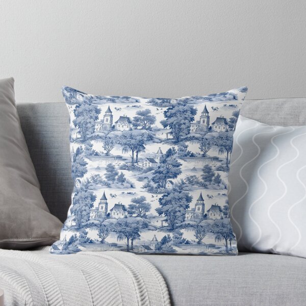 Item preview, Vintage French Toile de Jouy (Blue) #2 designed and sold by BrushstrokesA.