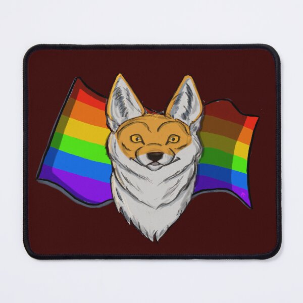 Item preview, Pride fox rainbow flag designed and sold by Artbyscrappy.