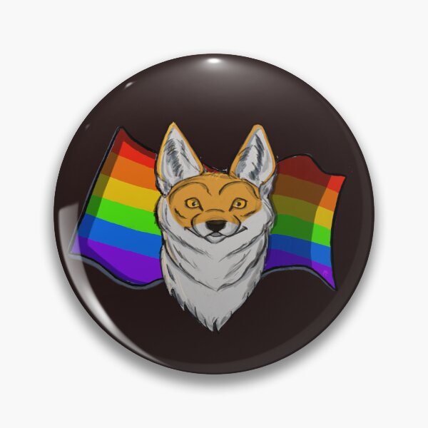 Item preview, Pride fox rainbow flag designed and sold by Artbyscrappy.