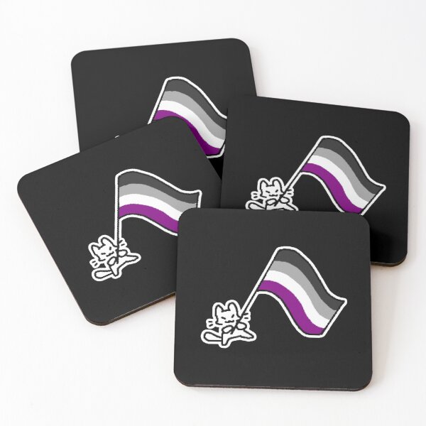 Item preview, asexual flag kitty designed and sold by kippicat.