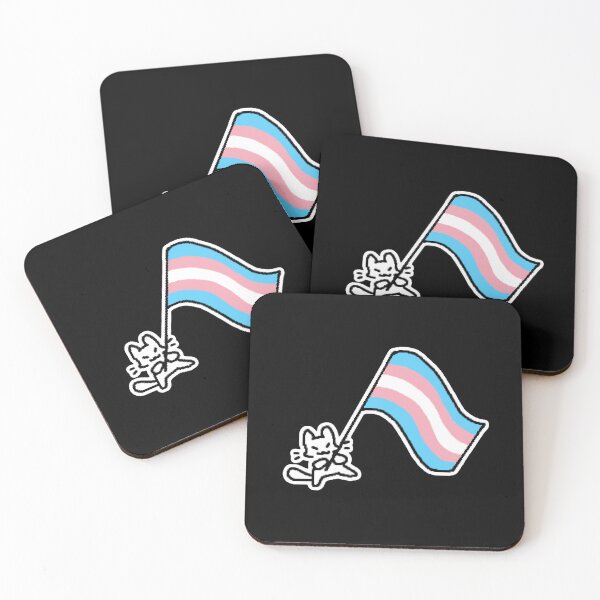 Item preview, trans flag kitty designed and sold by kippicat.