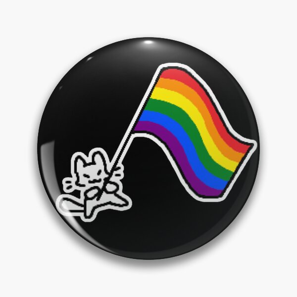 Item preview, pride flag kitty designed and sold by kippicat.