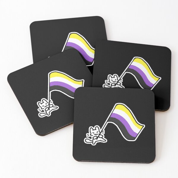 Item preview, non binary flag kitty designed and sold by kippicat.