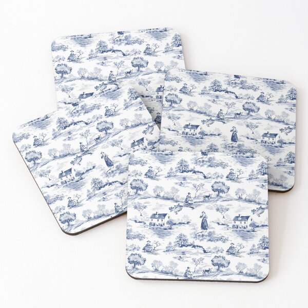 Item preview, Vintage French Toile de Jouy (Blue) #4 designed and sold by BrushstrokesA.