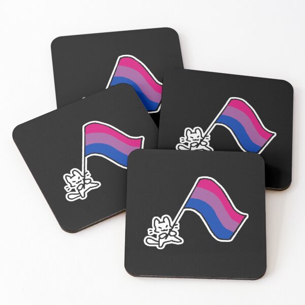 Item preview, bi flag kitty designed and sold by kippicat.