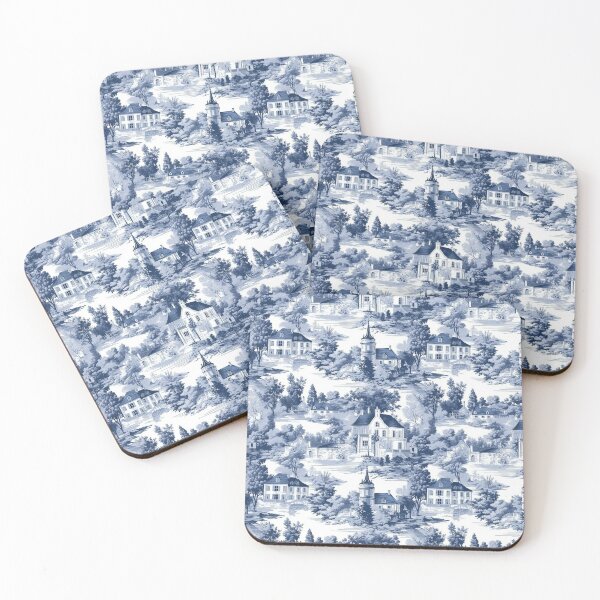 Item preview, Vintage French Toile de Jouy (Blue) #5 designed and sold by BrushstrokesA.