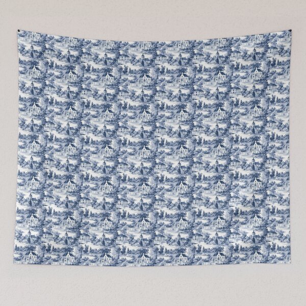Item preview, Vintage French Toile de Jouy (Blue) #5 designed and sold by BrushstrokesA.