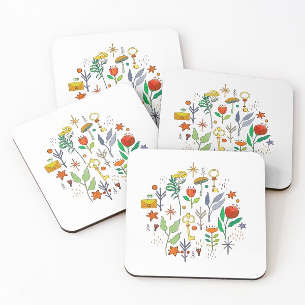 Item preview, Magic flowers, leaves, keys, stars designed and sold by zatmeniee.
