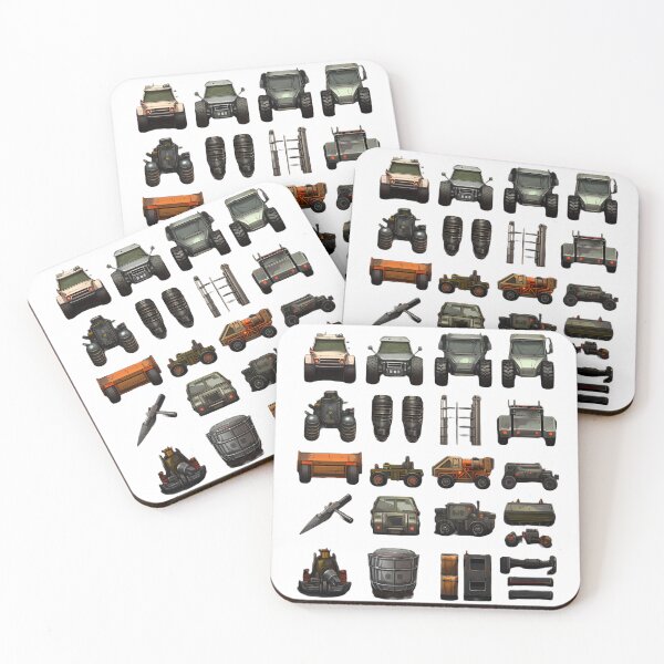 Aperçu de l'œuvre  Icons spreadsheet for post-apocalyptic game  créée et vendue par tropicaltee.