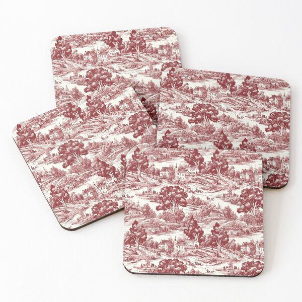 Item preview, Vintage French Toile de Jouy (Red) #2 designed and sold by BrushstrokesA.