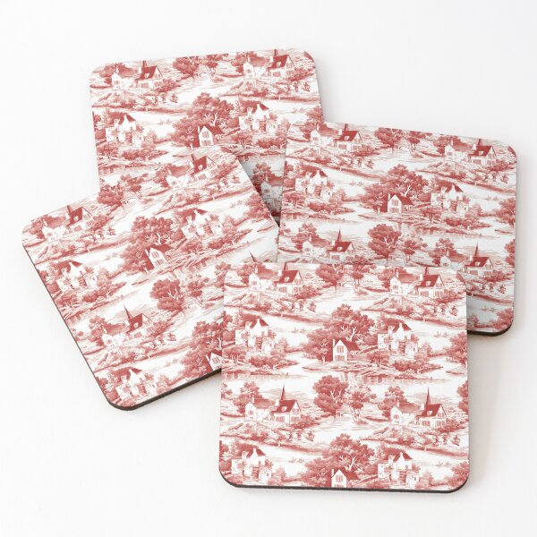 Item preview, Vintage French Toile de Jouy (Red) #1 designed and sold by BrushstrokesA.
