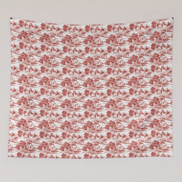 Item preview, Vintage French Toile de Jouy (Red) #1 designed and sold by BrushstrokesA.