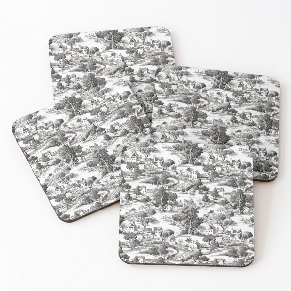 Item preview, Vintage French Toile de Jouy (Black) #1 designed and sold by BrushstrokesA.
